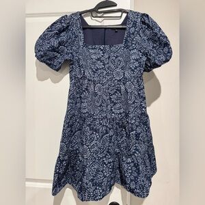 Madewell Blue Floral Dress